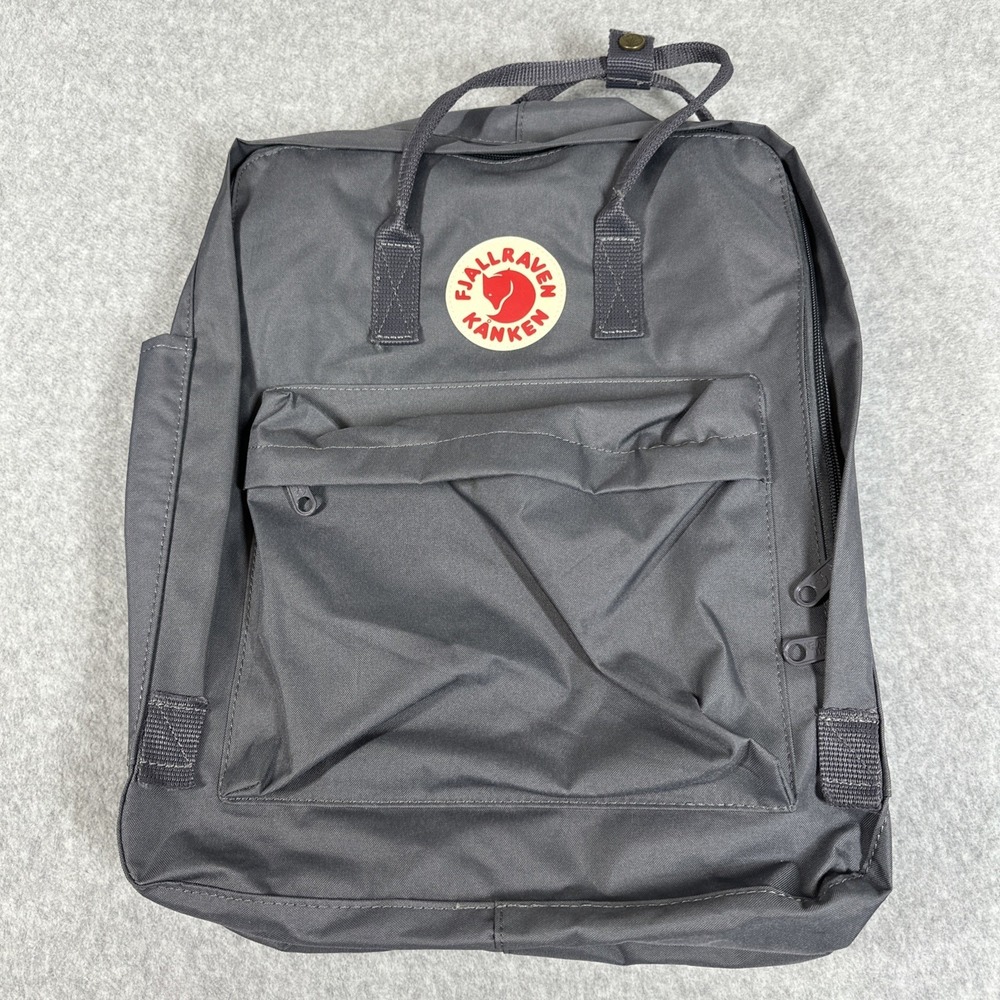 Fjallraven Kanken 23510 Classic Laptop Bag Adjustable Strap Fox Snap Grey
